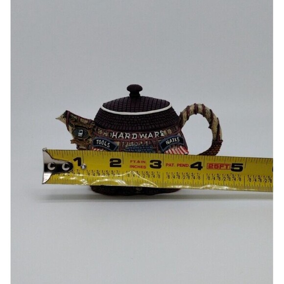 Hometown Cottage Mini Teapot Votive Holder Hardware Store Figure With Lid VTG - Picture 11 of 12